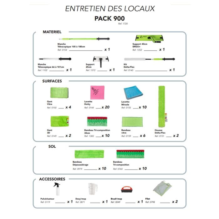 PACK ERGO 900 ENTRETIEN LOCAUX