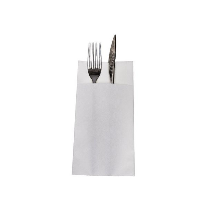 SERV POCKET 40X40 BLANC X25