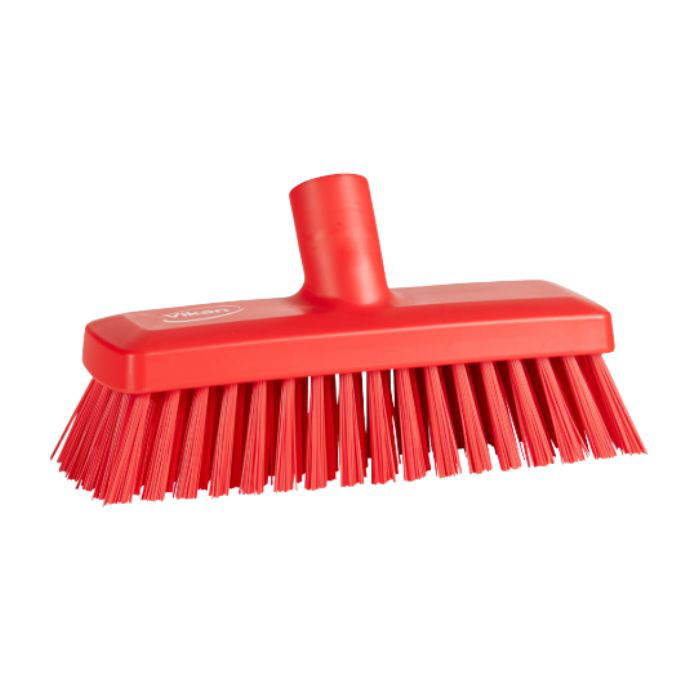 BROSSE SOL/MUR DUR 22CM ROUGE