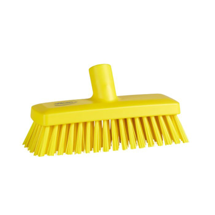BROSSE SOL/MUR DUR 22CM JAUNE