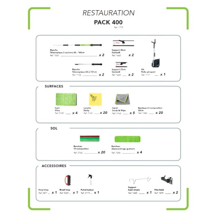 PACK ERGO 400 RESTAURATION