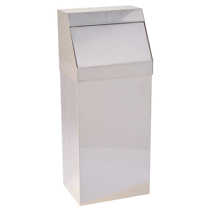 POUB 50L COUV PUSH INOX BRIL