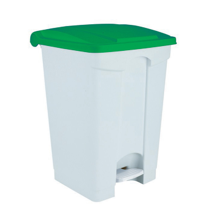POUB PEDALE PLAST 70L BLC/VRT