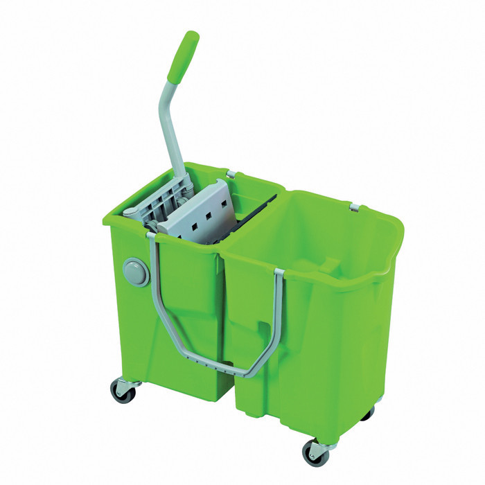 SEAU DBLE 2X15L VERT+PRESSE P