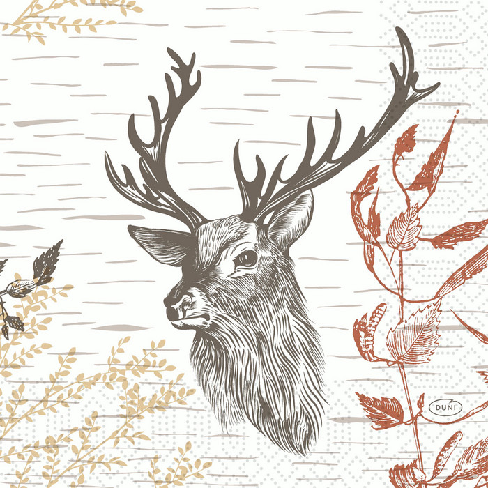 SERV 3P 33X33 WOOD DEER X250